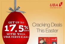 Get up to 17.5% and 20% discounts with UBA Cards