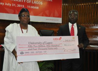 UBA endows N52.9 million UBA Professorial Chair of Finance at University of Lagos