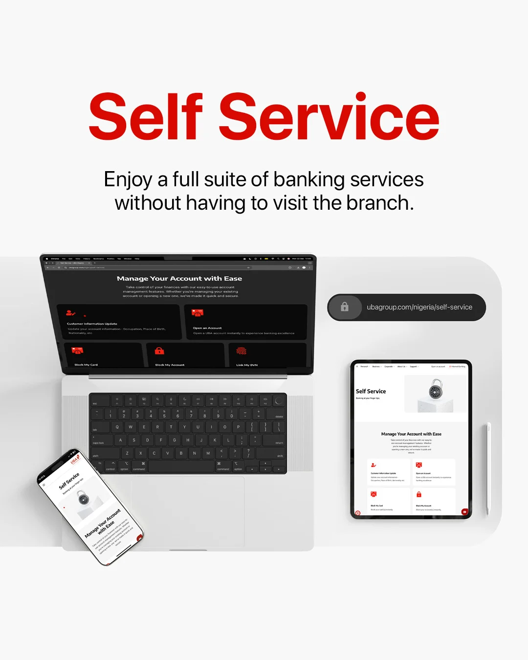 UBA Self Service Banner
