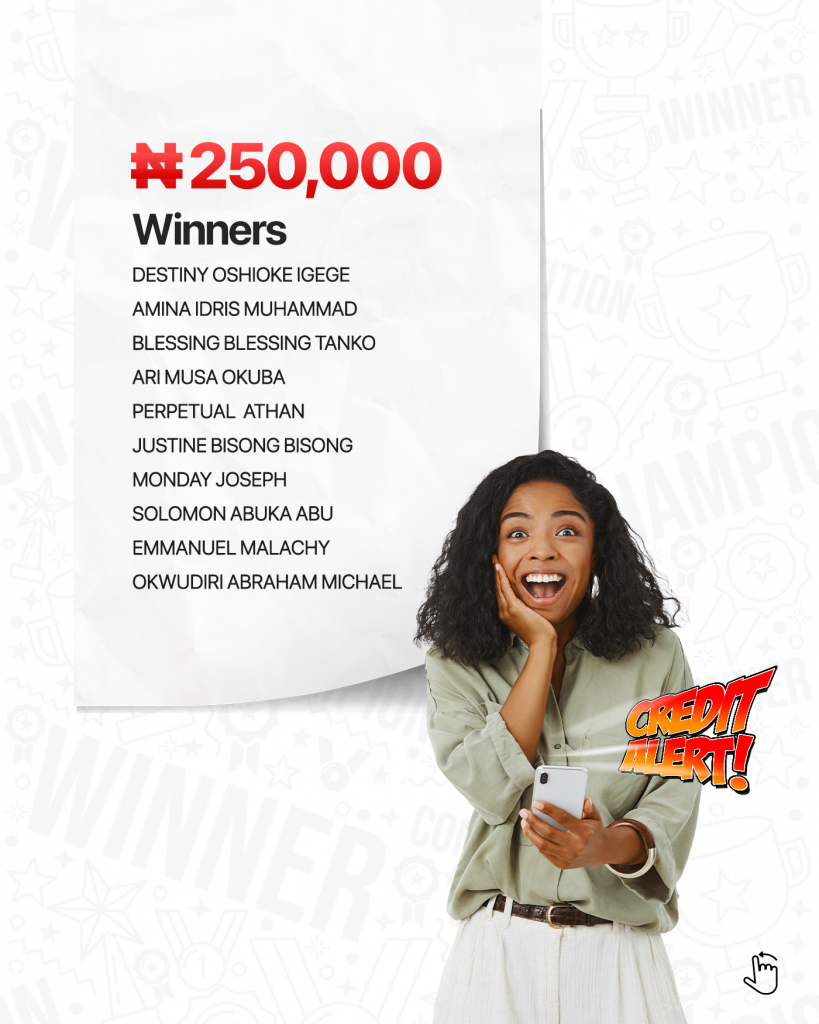 250,000 naira winners