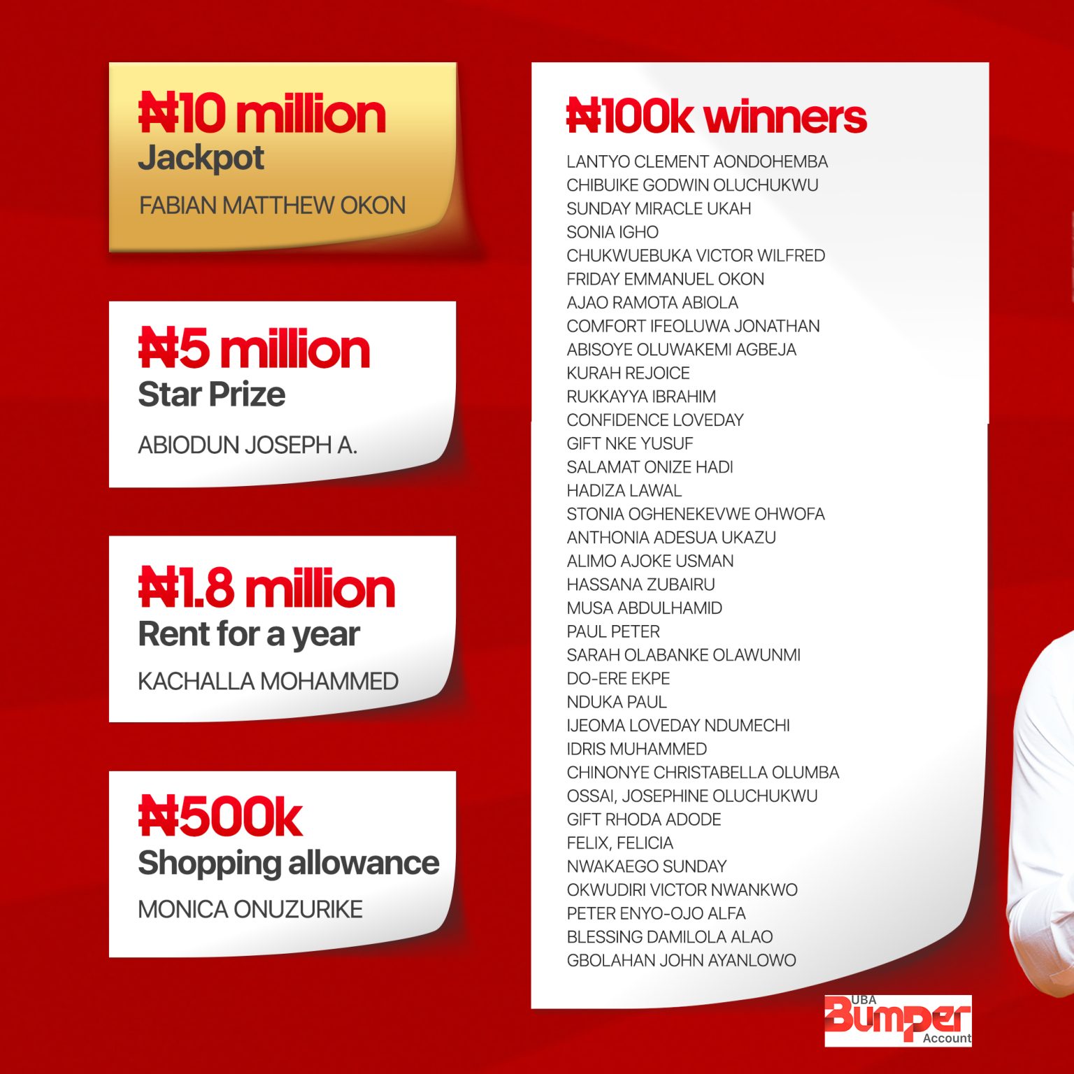 Bumper Account UBA Africa's Global Bank