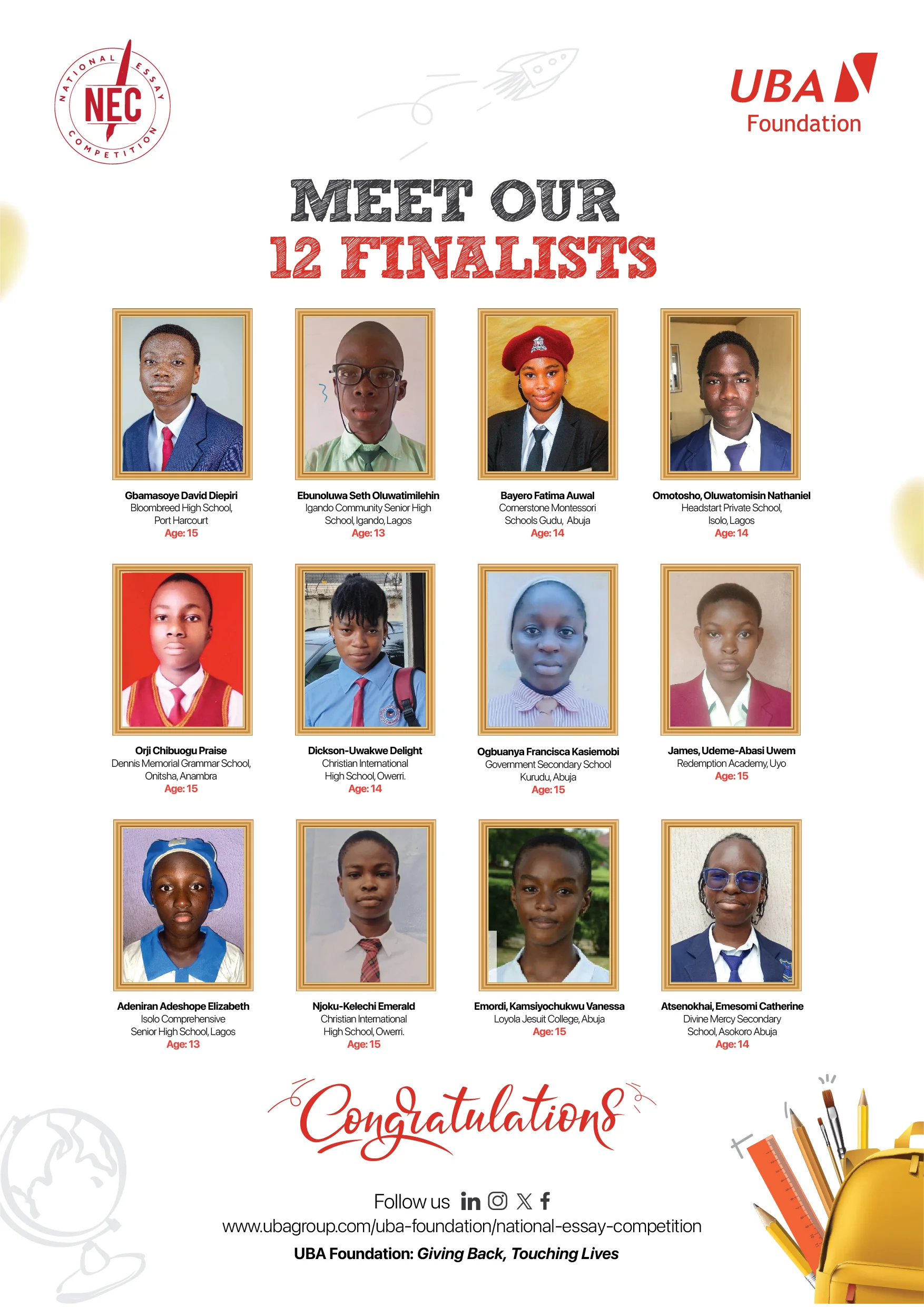 National Essay Competition Finalist