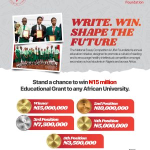 UBA Foundation Opens 2026 National Essay Competition, Raises Winning Prizes to N41m