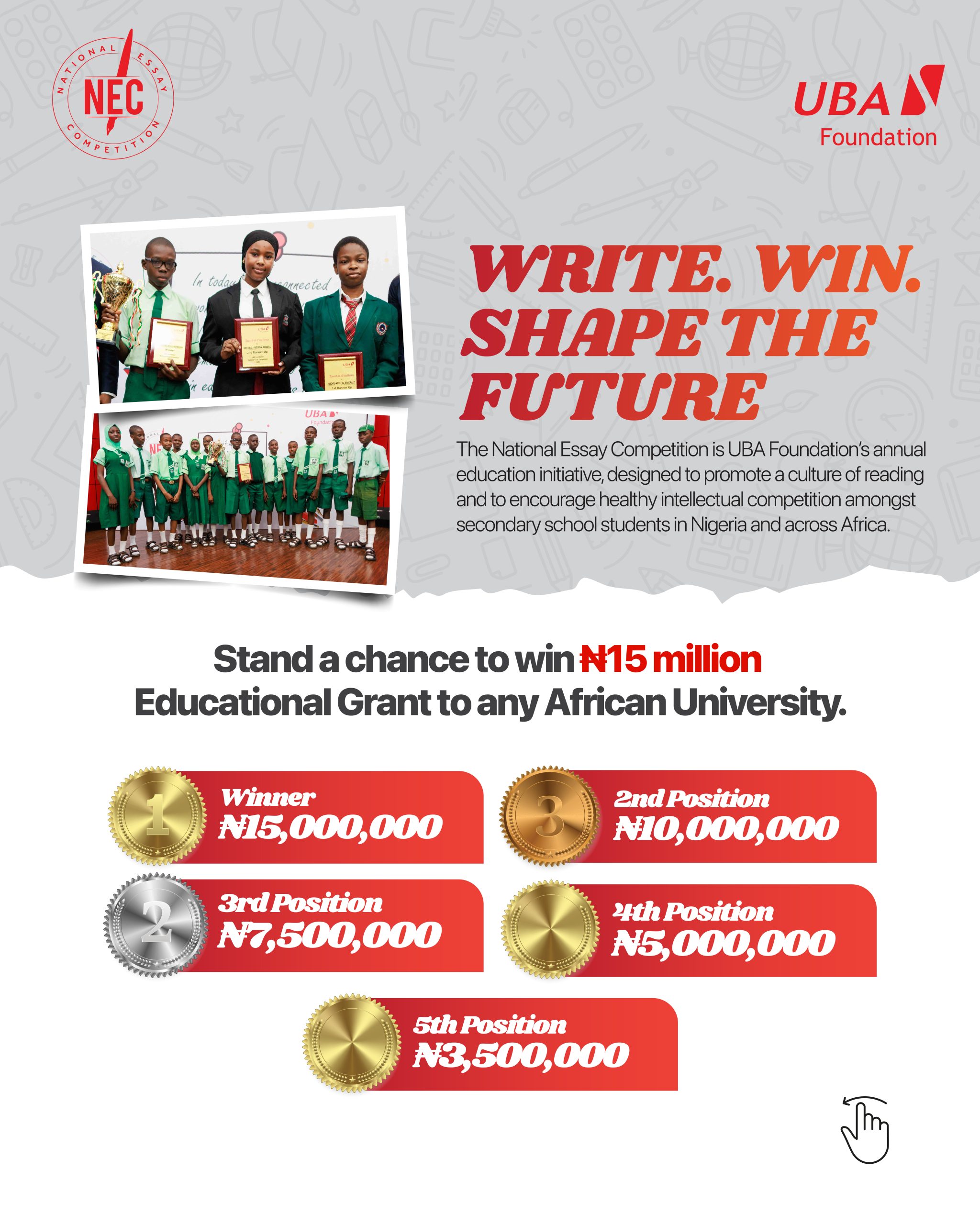 UBA Foundation Opens 2026 National Essay Competition, Raises Winning Prizes to N41m